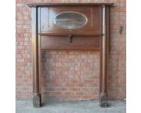 Antique Edwardian Mirrored Mahogany Fireplace Surround
