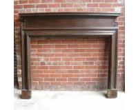 Antique Victorian Carved Oak Fireplace Surround