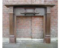 Old Victorian Mahogany Mantelpiece