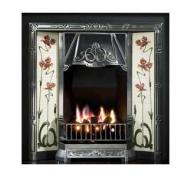 Toulouse Tiled Cast Iron Art Nouveau Fireplace Insert