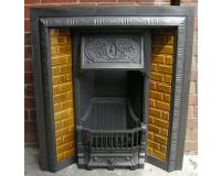 Edwardian Cast Tiled Fireplace Insert