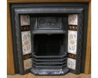 Arts & Crafts Tiled Cast Iron Fireplace Insert