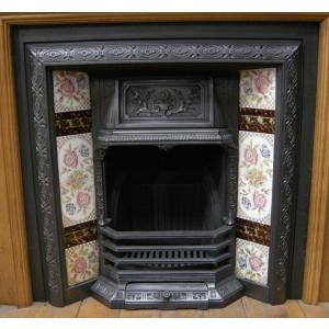 Arts & Crafts Tiled Cast Iron Fireplace Insert Arts & Crafts Tiled Cast Iron Fireplace Insert