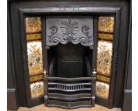 Victorian Tiled Cast Iron Fireplace Insert