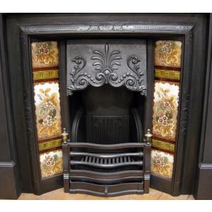 Victorian Tiled Cast Iron Fireplace Insert Victorian Tiled Cast Iron Fireplace Insert