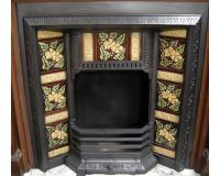 Victorian Tiled Cast Iron Fireplace Insert