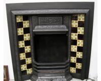 Victorian Tiled Cast Iron Fireplace Insert