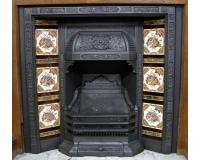 Aesthetic Movement Tiled Cast Iron Fireplace Insert