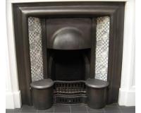 Edwardian Hobbed Cast Iron Fireplace Insert