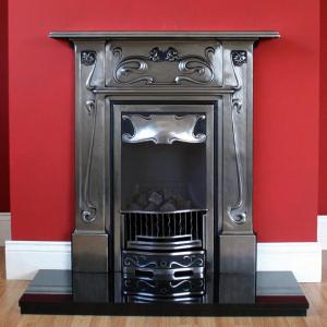 Ashford Art Nouveau Cast Iron Combination Fireplace Ashford Art Nouveau Cast Iron Combination Fireplace