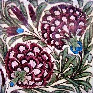William De Morgan Arts & Crafts Flower Fireplace Tiles William De Morgan Arts & Crafts Flower Fireplace Tiles