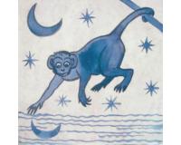 William De Morgan Arts & Crafts Monkey Fireplace Tiles